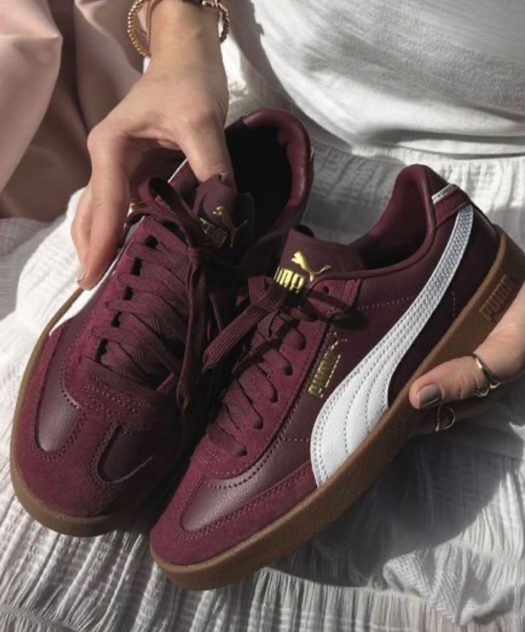 Custom Wine Puma sneakers
